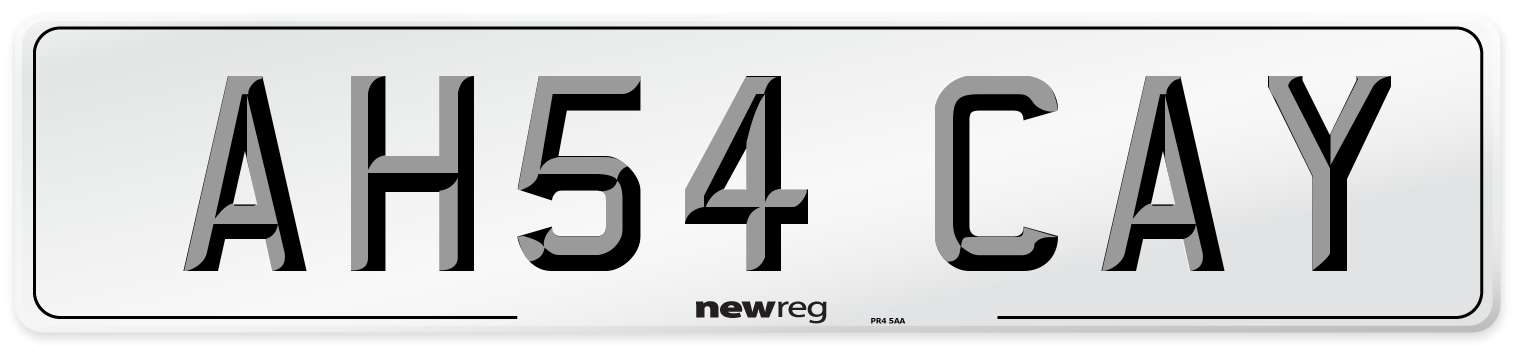 AH54 CAY Number Plate from New Reg